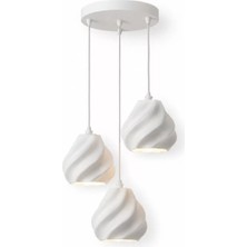 ALK Pumpki̇n Salon Oturma Odasi Üçlü Sarkıt Avize – Salon Aydınlatması 70 cm
