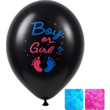 Patladı Gitti Boy Or Girl 2 Cinsiyet Belirleme Balonu – Mavi ve Pembe Konfetili Gender Reveal Balonu