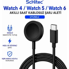 Schitec Samsung Watch 4/watch 5/ Watch 6 Uyumlu Fast Wireless Charge Hızlı Kablosuz Akıllı Saat Şarj Cihazı