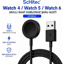 Schitec Samsung Watch 4/watch 5/ Watch 6 Uyumlu Usba Girişli Fast Wireless Charge Hızlı Kablosuz Akıllı Saat Şarj Cihazı