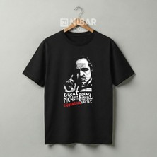 Nubarco The Godfather Baskılı Unisex Premium %100 Pamuklu Tişört - Özel Tasarım
