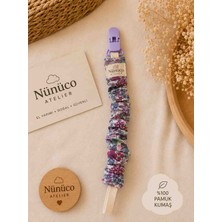 Drsn Ticaret Nünüco Atelier El Yapımı Emzik Askısı | %100 Pamuk Kumaş | Bpa Içermez Klips | Güvenli Emzik Tutucu