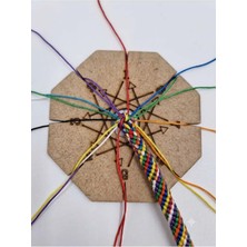 Mu Art Ahşap Kumihimo Örgü Diski – 7.5 cm Ahşap Makrome ve Takı Tasarım Aparatı