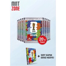 Mnt-Zone Panini Fifa World Cup 2026 Dünya Kupası Resmi Çıkartma Seti x 20 Paket (7X20 - 140 Sticker) + Sert Kapak Albüm Hediyeli!