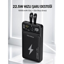 Dolapmix Powerbank Hızlı Şarj 10000 Mah Dahili Kablo Yeni Nesil