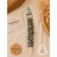 Drsn Ticaret Nünüco Atelier El Yapımı Emzik Askısı | %100 Pamuk Kumaş | Bpa Içermez Klips | Güvenli Emzik Tutucu