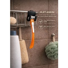 Objekto 3D Jilet Tıraş Bıçağı Askısı 2'li Set | Banyo Duş Rafı Için Pratik Jilet Tutucu Askı Organizer Set