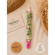 Drsn Ticaret Nünüco Atelier El Yapımı Emzik Askısı | %100 Pamuk Kumaş | Bpa Içermez Klips | Güvenli Emzik Tutucu