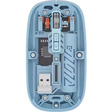 Dolapmix Bluetooth 5.2 Destekli Mavi Pilli Kablosuz Mouse Yeni Nesil