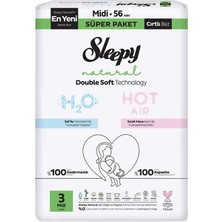 TeknoKapsül Sleepy Natural Double Soft 3 Midi 4-9 kg 56'lı