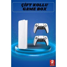 AKM 3D Çift Oyun Kollu 4K Hd Ekran Nostaljik 20.000 Oyunlu Beyaz Game Box Yeni Nesil