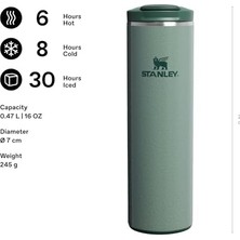Skygo The Transit Fliptop Mug Termos Bardak, 0.47 L, Yeşil (Hammertone Green)