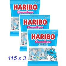Haribo Chamallows Şirinler Parti Boy Figürlü Yumuşak Şeker 115 G. x 3