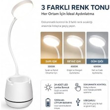 Skygo Masa Lambası Şarjlı Dokunmatik 24 Led’li, 3 Renk Modlu Ayarlanabilir Işık, USB Şarjlı, Esnek Gövde, Modern Masa ve Gece Lambası