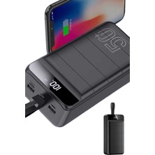 AKM Hızlı Taşınabilir 50.000 Mah Powerbank LED Ekran Android ve Ios Uyumlu Yeni Nesil