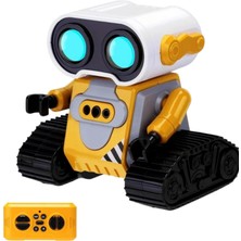 Skygo /oyuncak Uzaktan Kumandalı El Sensörlü Akıllı Wall-E Robot Dahili Şarjlı Işıklı Sesli Full Fonksiyonlu El Hareketlerini Algılayabilen Farklı Işık Kombinasyonlu Akıllı Rc Robot (Sarı)