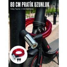AKM Şeffaf Pvc Kaplamalı Anahtarlı Bisiklet Kilidi ile Güvenli Park Deneyimi