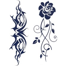 Zurafa Shop Karışık Figürlü 12 Saat Sonra Kararan Geçici Dövme Tattoo