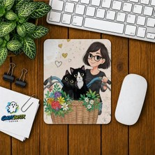 Ghostbastır Design Sepette Kediler Baskılı Oyuncu Mousepad 0272