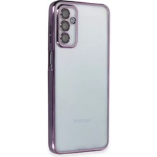 Homestead Newface Samsung Galaxy M23 Kılıf Razer Lensli Silikon - Mor