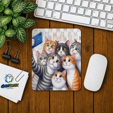 Ghostbastır Design Kedilerin Selfiesi Baskılı Oyuncu Mousepad 0123