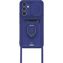 Homestead Newface Samsung Galaxy A25 5g Kılıf Zuma Kartvizitli Yüzüklü Silikon - Lacivert