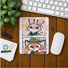 Ghostbastır Design Zootropolis Nick ve Judy Baskılı Oyuncu Mousepad 0362