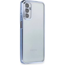 Homestead Newface Samsung Galaxy M23 Kılıf Razer Lensli Silikon - Açık Mavi