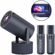 Lotus Store 1606 Akıllı Projeksiyon Cihazı Karaoke Mikrofonlu 1080P Android Yeni Nesil