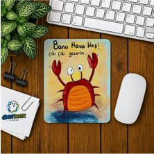 Ghostbastır Design Komik Yengeç Baskılı Oyuncu Mousepad 0132