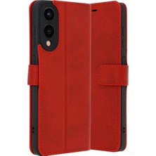 Homestead Newface Samsung Galaxy S25 Edge Trend S Plus Kapaklı Kılıf - Kırmızı