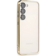 Homestead Newface Samsung Galaxy S23 Kılıf Razer Lensli Silikon - Gold