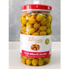 ZeytunixAkhisar Kapya Biber Dolgulu Yeşil Domat Zeytin 1000 gr (İri Boy)