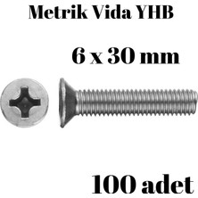 TUĞRA HIRDAVAT Metrik Vida Civata Yhb 6X30 mm 100 Adet Yıldız