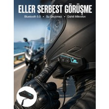Homestead Kask Kulaklığı Motosiklet Intercom Interkom Dinleme Konuşma Özellikli Su Geçirmez