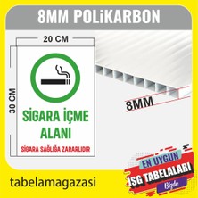 Durak Reklam Sigara Içme Alanı Tabelası A4 20X30 cm