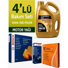 Bosch Honda Civic 1.4 Benzin Filtre Bakım Seti-Supermax Oil Germany 5W30 4lt (2012-2016) 4 Lü