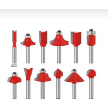Empressco 12 Parça Freze Uc Takımı Ahsap Oyma Agac Delme Cantalı Set 6 mm