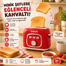 Işıklı Sesli Oyuncak Tost Makinesi | Fırlayan Ekmek Özellikli | Çocuk Mutfak Rol Yapma Oyuncağı | 3+ Yaş