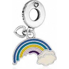 cm Jewelry Gökkuşağı Figürlü Çelik Charm
