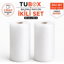 Tubox Balonlu Naylon Pat Pat 50CM x 50M 2'li Set