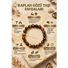 Taşmir Kaplan Gözü Doğal Taş Bileklik 10 mm Küre Kesim