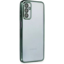 Fantastik Store Newface Samsung Galaxy M23 Kılıf Razer Lensli Silikon - Yeşil