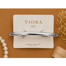 Yiora Kadın Premium Seri Parlak Metal Bombeli Otomatik Toka 11-12 cm