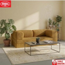 Herev Comfort 200 Sünger Kanepe Yıkanabilir Kadife Kumaşlı Minderli Koltuk