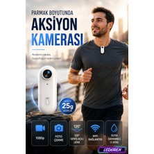 L'edoren Göğüse Takılabilir Mıknatıslı 1080P Mini Aksiyon Kamera Geniş Açı Pov Kask Kamerası
