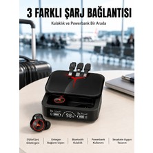 Palmira Demir Tws Powerbank Kutulu Dijital Göstergeli Bluetooth Kulaklık Kablosuz Kulakiçi Kulaklık Yeni Nesil