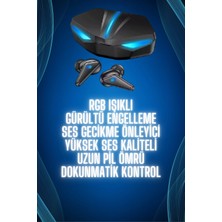 Palmira Demir Bluetooth Kulaklık Oyuncu Kulaklığı Rgb Işıklı Oyunlarda Düşük Gecikme