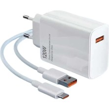 Palmira Demir Type C Yüksek Hızlı Şarj Aleti Beyaz 120W Ultra Uzun Ömürlü
