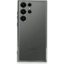 Fantastik Store Newface Samsung Galaxy S23 Ultra Kılıf Razer Lensli Silikon - Gümüş
